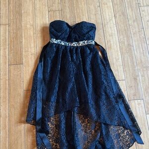 Elegant Black Lace Kids Dress